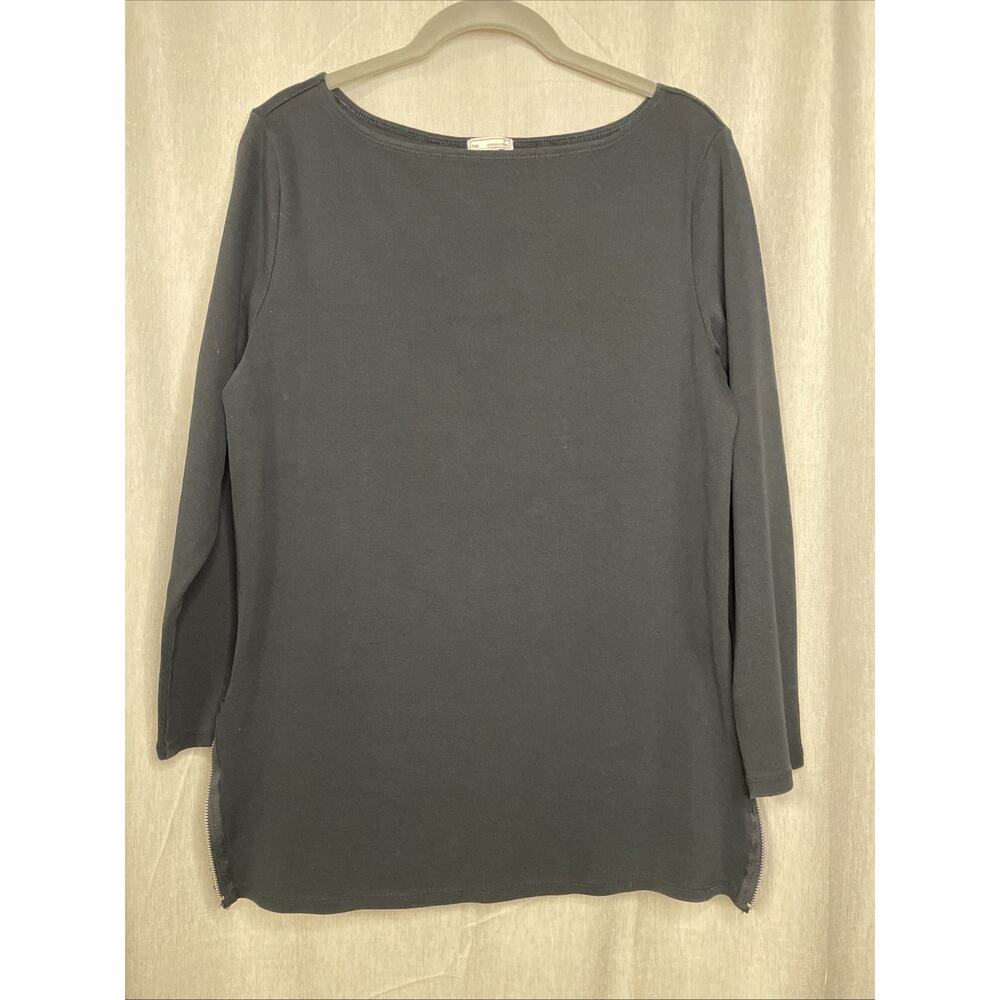 Gap Classic Designed & Crafted Women’s Large Black Pullover Tunic - Side Zippers